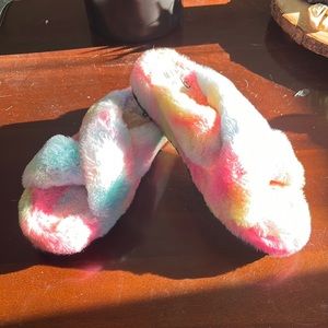 Mix no 6 slippers women’s size 8 pastel rainbow